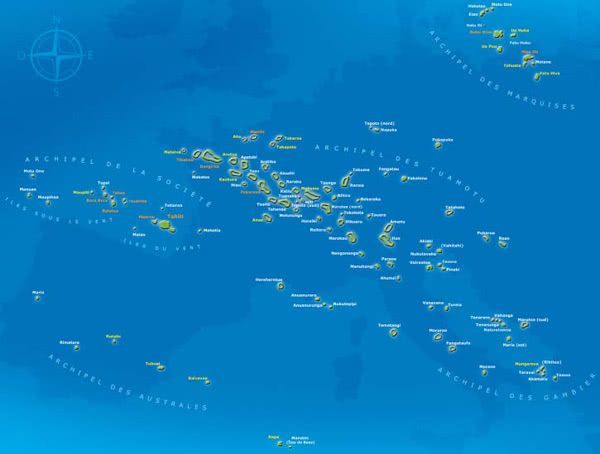 carte de la polynesie - Image