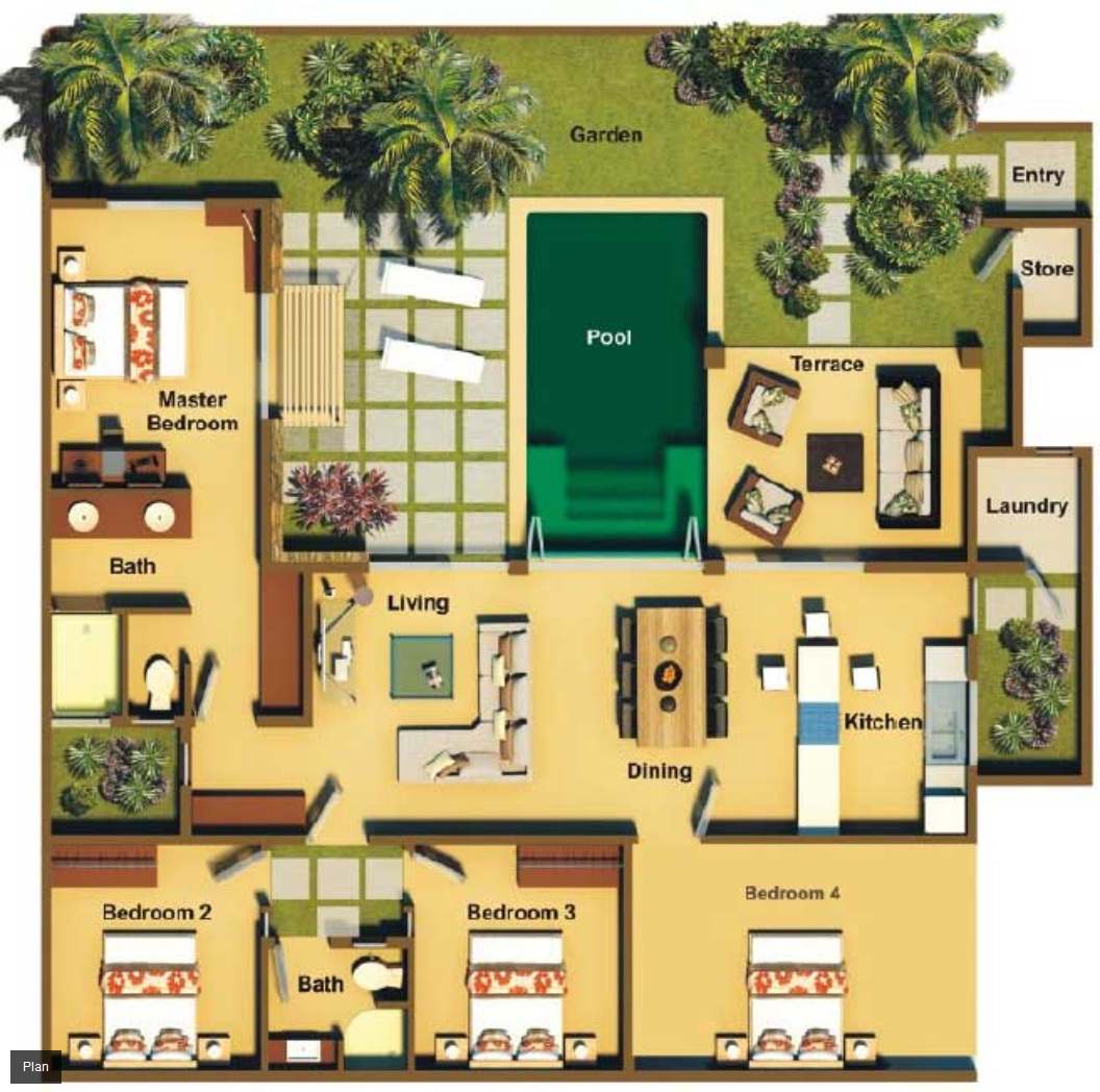 plan de maison ile maurice