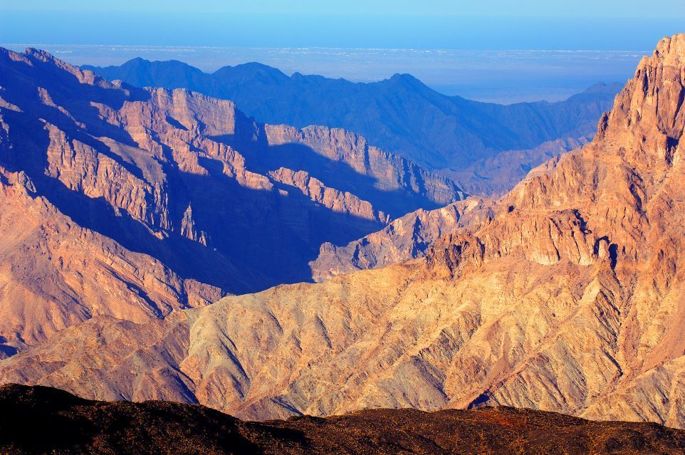 vue du sommet du canyon de Jebel Shams  Oman