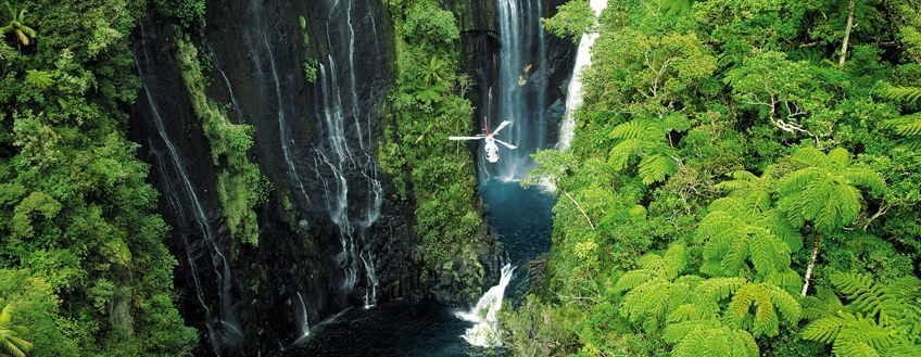 Takamaka en hélicoptère à la Réunion