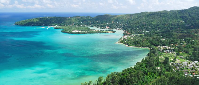 vue depuis le glacis noir  praslin seychelles