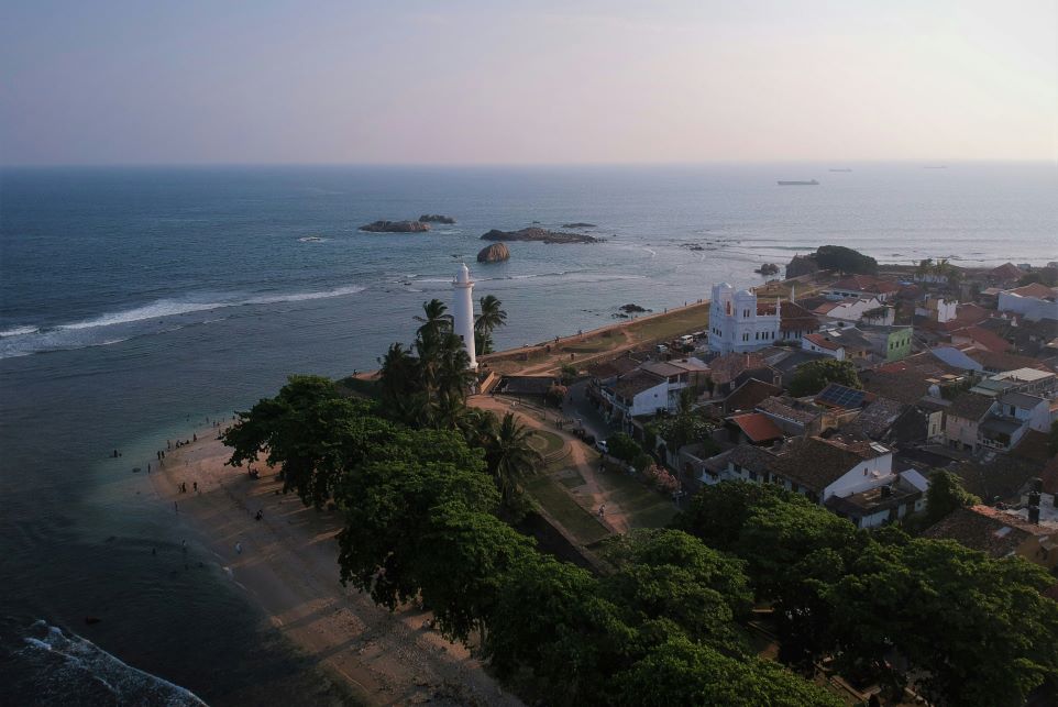 vue aerienne de Galle au Sri Lanka