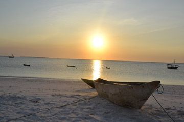 coucher de soleil zanzibar plage kendwa