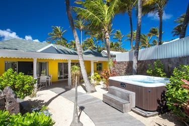 Terrasse de la Beach House avec bain  remous