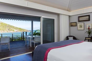 Vue sur la baie depuis la chambre