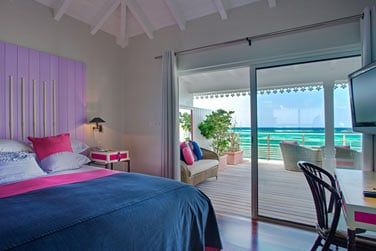 La vue sur le lagon turquoise depuis la chambre