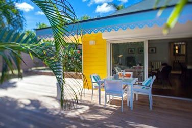 Terrasse de la Suite vue jardin 1 chambre