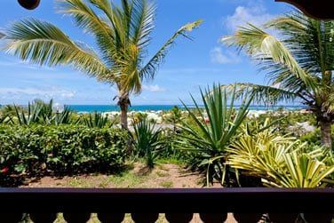 Admirez la belle vue sur la mer et le jardin tropical !