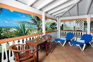 La superbe vue sur l'ocan depuis la terrasse