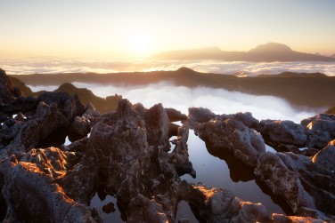 Lever de soleil sur le Piton des Neiges
