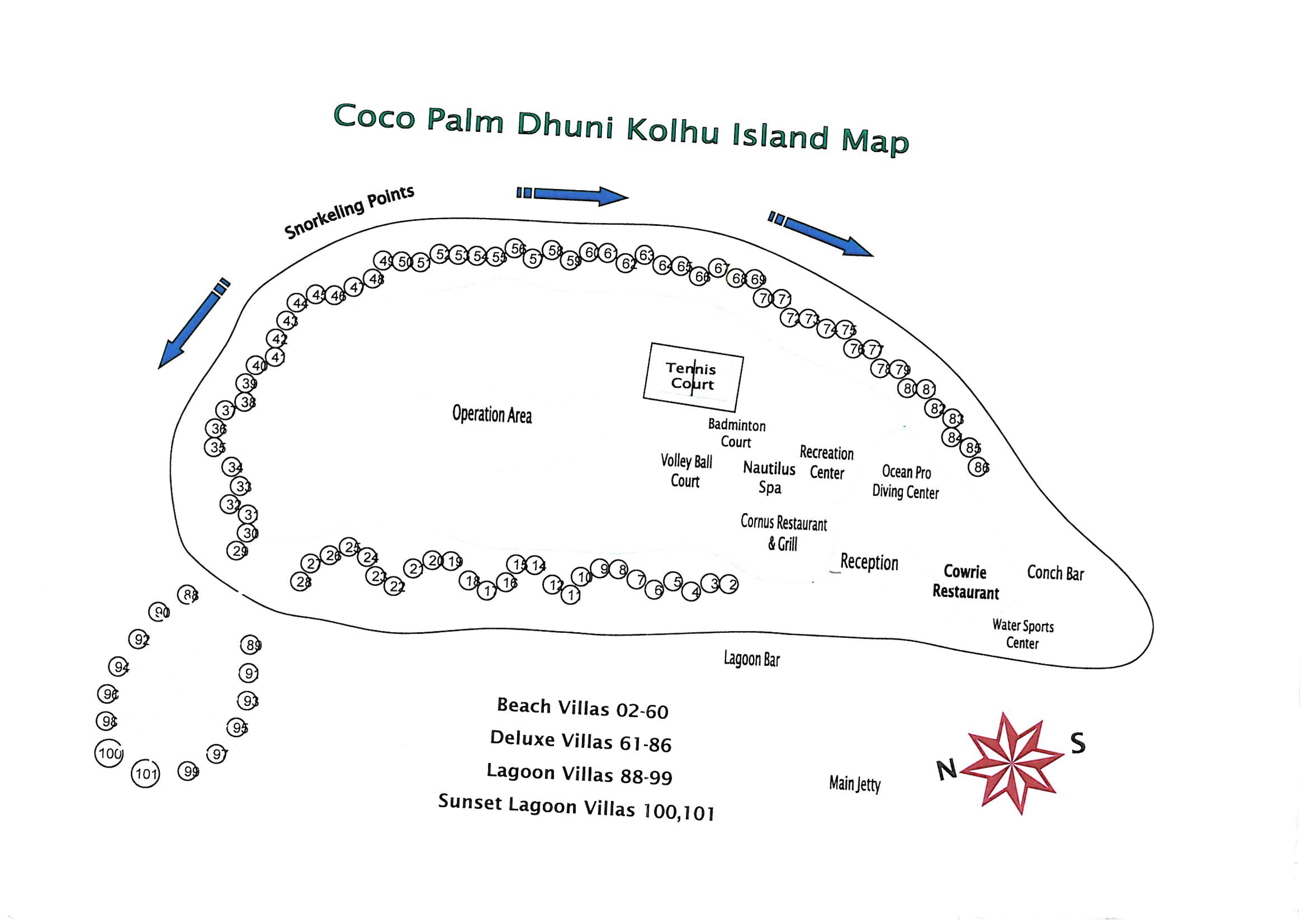 Situation géographique : Hôtel Coco Palm Dhuni Kolhu, Maldives