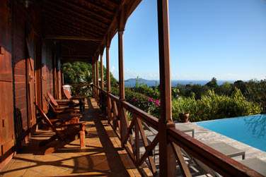 La vue depuis les chambres du Jardin Malanga