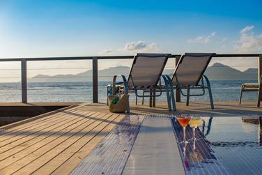 Le front de mer de l'htel Nautique