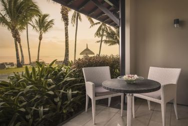 La belle terrasse avec vue paradisiaque de la chambre Plage