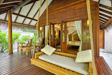 La terrasse amnage de la Beach Villa