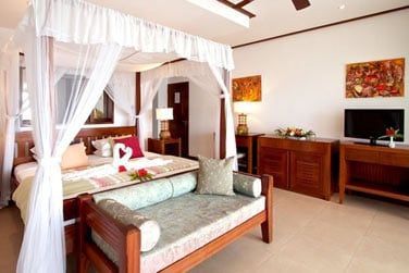 La chambre deluxe vue mer  la dcoration coloniale