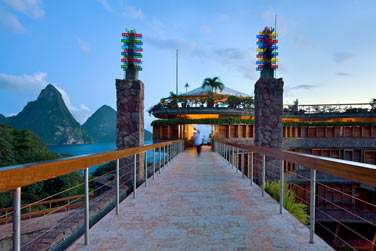 Entre vers votre sanctuaire...  l'htel Jade Mountain  Sainte-Lucie