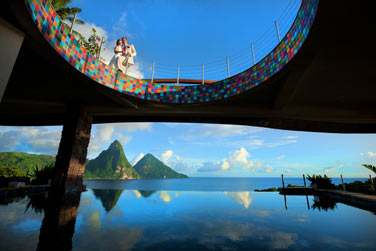 Mariage de pure beaut au Jade Mountain  Sainte-Lucie