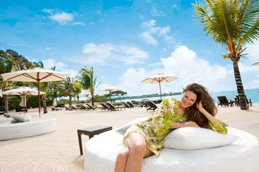 Moment de dtente sur la plage, merveilleusement amnage