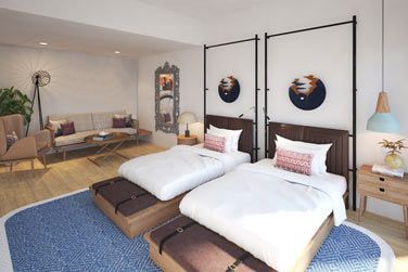 L'une des chambres de la Shanti Villa