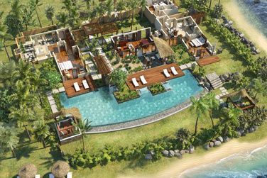 La vue arienne de la Shanti Villa