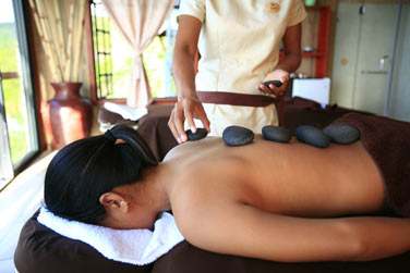 Le Spa possde 3 cabines dans des bungalows sur pilotis