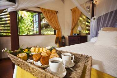 Intrieur du cottage... Et petit djeuner servi en chambre !