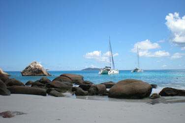 A bord d'un confortable catamaran  voile de 25 mtres