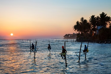 Les fameux p�cheurs sur �chasse de Galle, une technique traditionnelle