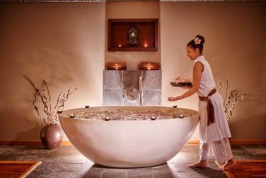 Bain relaxant aux fleurs exotiques...