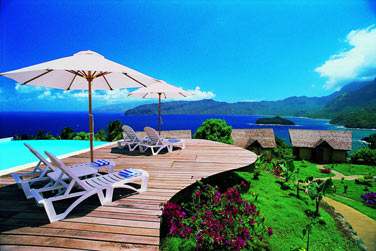 Depuis la piscine de l'htel ...