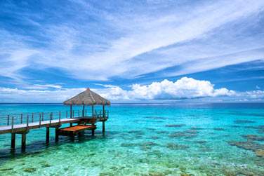 Cette petite le des Tuamotu prsente des paysages de carte postale