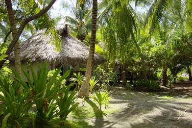 Avec ses bungalow dissmins dans le jardin