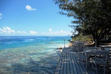 Face  un superbe lagon turquoise