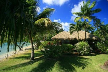 Le bungalow plage, entre vgtation tropicale et mer turquoise
