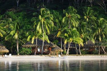 Les Bungalows plage bnficient d'une belle vue sur le lagon