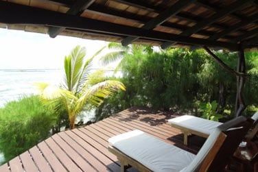 La terrasse face au lagon