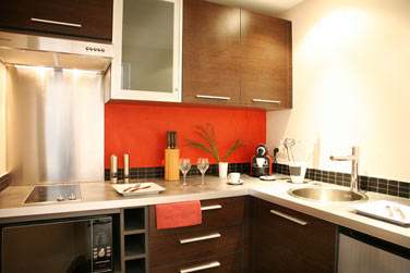 La cuisine de la Suite jardin