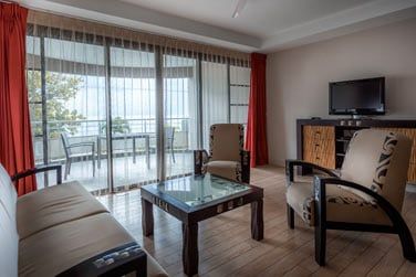 Salon de la suite vue lagon