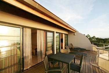 La terrasse de la suite 2 chambres