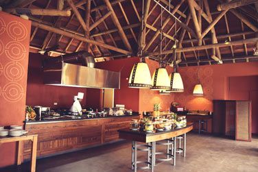 Un buffet exotique vous est propos au petit djeuner