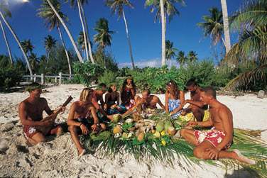 Pique nique sur un motu ..