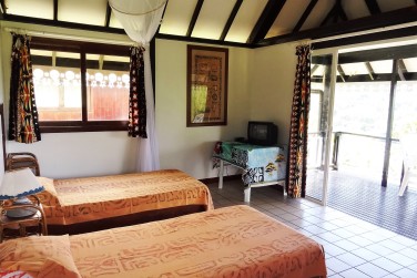 Hiva Oa - Pension Temetiu Village - Int�rieur du bungalow standard