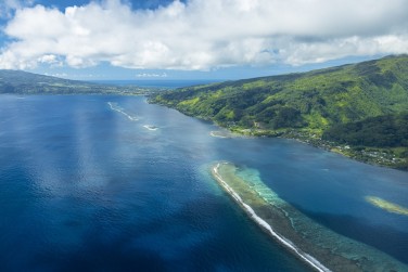 Vue a�rienne depuis Tahiti Iti
