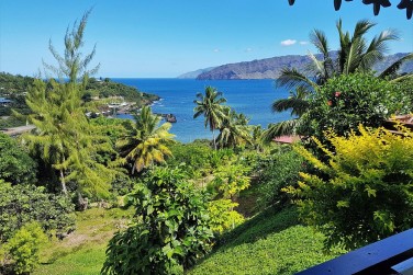 Hiva Oa - Pension Temetiu Village - Vue sur l'oc�an
