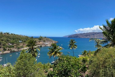 Hiva Oa - Pension Temetiu Village - Vue sur la baie