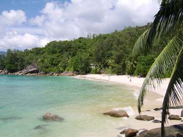 Ce petit guest house loin de la foule est pos sur la superbe plage d'Anse Soleil