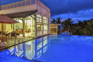 Le soir venu, l'htel se transforme en un lieu hautement romantique...