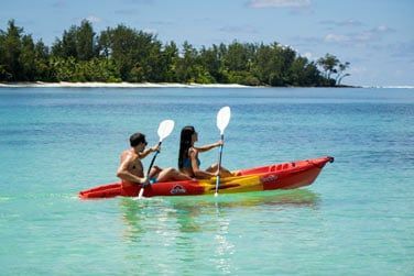 En kayak, vous pourrez profiter du lagon en toute scurit