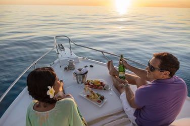 Une croisire au coucher du soleil